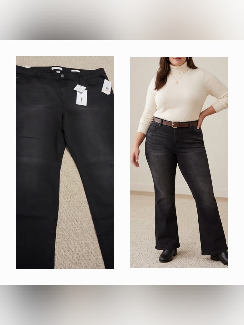 Skinnygirl black stretch bootcut jeans